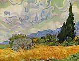 Vincent Van Gogh Canvas Paintings - wheat field with cypresses 1889